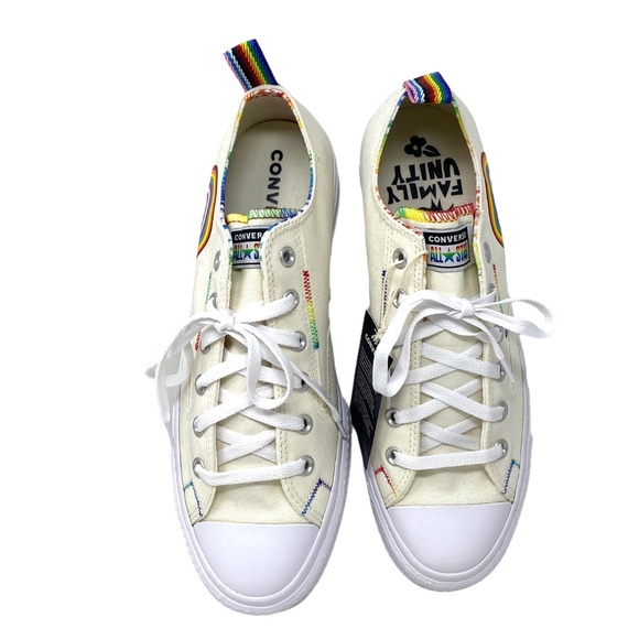 Converse CTAS Lift Platform Low Top Multi Egret Men Canvas Sneakers Size A02264C - Picture 3 of 11